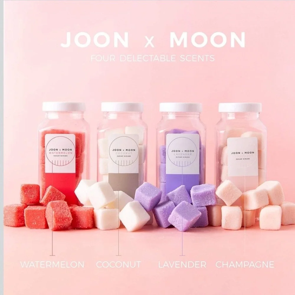 Joon x Moon Coconut Exfoliating Sugar Scrub‎ Cubes Shea Butter Aloe 10oz Jar New
